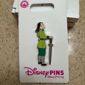 Disney Princess Mulan Pin with Green and Silver Accents